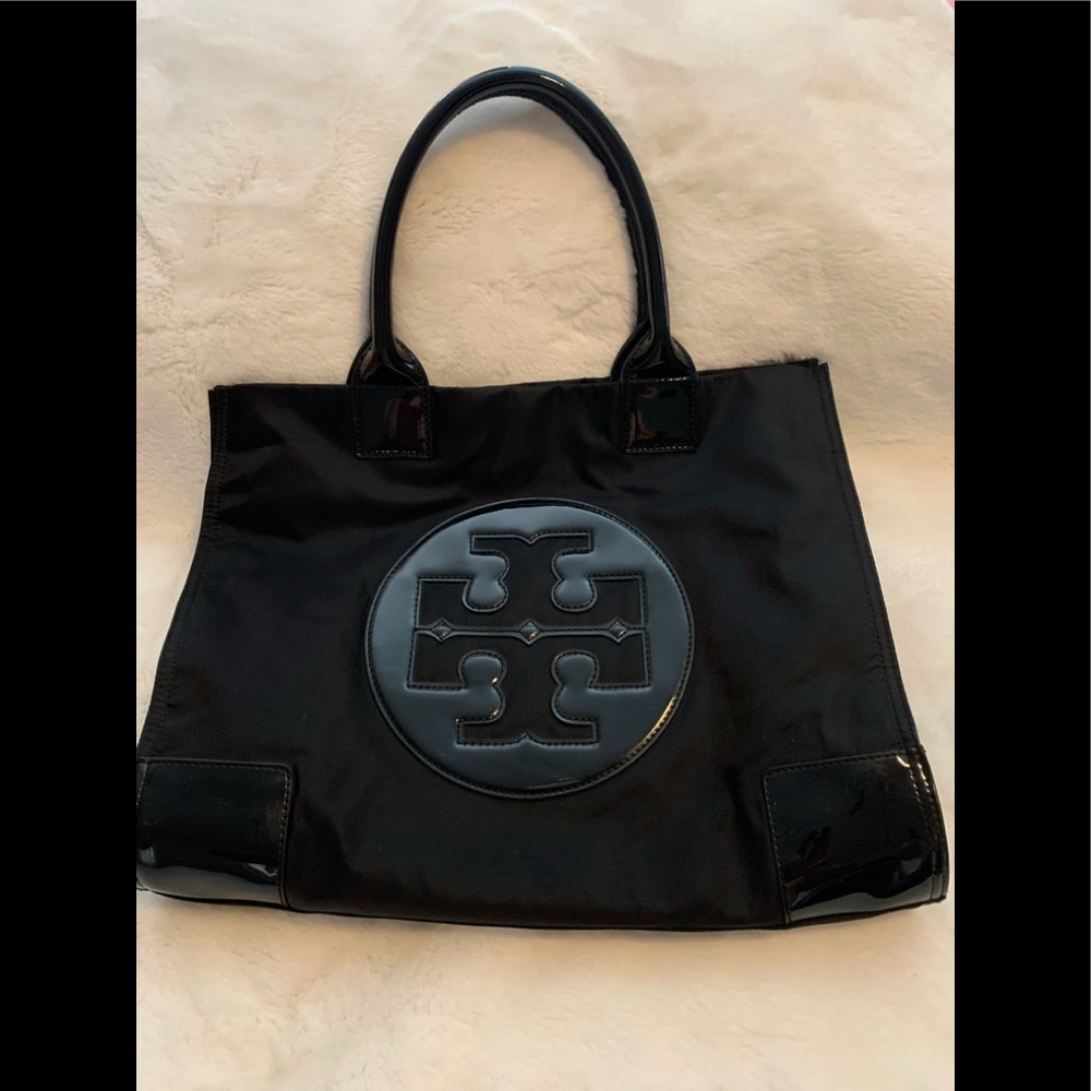 Tory Burch Black Ella Tote Bag